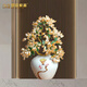 夢(mèng)佳家畫(huà)（MEJJHUA）黃水晶招財樹(shù)花瓶擺件家居客廳玄關(guān)軟裝陳設裝飾喬遷新居開(kāi)業(yè)禮物 福祿安康-黃水晶【約49CM高】