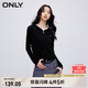 ONLY夏季辣妹休閑修身連帽開衫毛衣針織衫女|12413B013 H1Z 黑色 S 160/80A