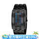 時(shí)刻美（skmei）手表男女同款電子表時(shí)尚創(chuàng)意運(yùn)動(dòng)手表防水腕表生日禮物 0926 合金版-黑色大號(hào)(防水)