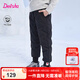 笛莎Deesha 童裝女童羽絨褲2024冬季新款寶寶保暖長褲 黑色70 160cm
