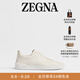 ZEGNA【會(huì)員日甄選】杰尼亞男鞋白色鹿皮Triple Stitch?奢華休閑鞋 白色 42 (8)