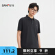 三福2025夏季男士POLO領(lǐng)短T恤 休閑合身翻領(lǐng)上衣男502133 黑色 XL