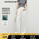 紅袖天絲棉休閑褲2025夏季新款女裝氣質(zhì)壓褶顯瘦質(zhì)感寬松百搭闊腿長(zhǎng)褲 本白001 M