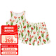 Milkbarn2025春夏新品嬰兒背心短褲套裝寶寶家居服空調(diào)服兒童童裝 春日郁金香 110 (3-4歲-參考身高100-110cm)