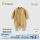 童泰（TONGTAI）嬰兒連體衣秋冬季寶寶衣服休閑外出滿月百天哈衣?lián)u粒絨爬服 黃色 80cm