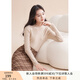 香影【抗起球科技羊毛衫】修身內(nèi)搭毛衣半高領(lǐng)針織打底衫女秋冬款 燕麥色 L
