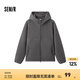 森馬（Semir）抗靜電夾克男搖粒絨毛絨外套寬松連帽冬裝情侶款 中灰20410 M