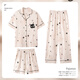 都市麗人都市麗人睡衣女款純棉2025新款夏季薄款短袖短褲三件套家居服套裝 古怪貓咪-三件套 XL 【建議體重120-140斤】