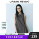 UR2025夏季新款女裝學(xué)院風(fēng)壓褶Polo領(lǐng)無袖連衣裙UYU750063 深灰 S