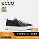 愛步（ECCO）板鞋女 牛皮輕盈厚底增高休閑鞋 街頭ACE女鞋856813 黑色 37