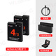 TELESIN適用DJI大疆Action5pro/4/3電池充電倉Osmo360運動(dòng)相機充電盒配件 快充盒+電池*2（適用Action4/3）