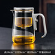 茶方圓2026新款飄逸杯茶水分離泡茶壺耐熱玻璃內膽磁吸鋅合金過(guò)濾沖茶器 銀把FY-600ml
