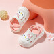 HELLOKITTY童鞋女童洞洞鞋卡通EVA兩穿涼拖鞋厚底花園沙灘鞋5855白粉32