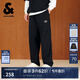 杰克·瓊斯（JACK&JONES）25年男裝夏季休閑褲男潮流簡約寬松直筒褲輕便彈力男褲薄款褲子 E40黑色 常規(guī) 31 175