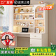 達木軒電腦桌臺式桌子書桌書柜組合帶書架一體實木書桌學習桌 【奶油白抽屜在右】實木生態(tài)板 100*60*183cm