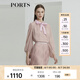 PORTS女裝2020秋冬新品長袖襯衫 LL9B043LPY002 玫瑰霧粉 M (6)