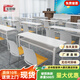 同宿教育機構(gòu)培訓(xùn)桌補習(xí)班輔導(dǎo)班中小學(xué)生課桌椅組合雙人會議室長條桌 1200*400*750雙層一桌兩椅