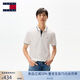 TOMMY JEANS【潮流鑲邊】25夏季男裝純棉珠地網(wǎng)眼翻領(lǐng)短袖T恤POLO20745