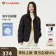 坦博爾輕薄羽絨服女短款翻領(lǐng)寬松舒適襯衫式女士外套黑色170