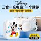 迪士尼（DISNEY）【3C認(rèn)證可上飛機(jī)】自帶雙線充電寶10000毫安快充超薄小巧移動(dòng)電源通用蘋果華為小米手機(jī) M06米奇