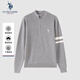 U.S. POLO ASSN.毛衣男秋季商務(wù)休閑長(cháng)袖立領(lǐng)針織衫男士外套保暖上衣男裝