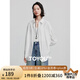 初語萊賽爾醋酸長袖襯衫女2025夏季新款后開叉設(shè)計(jì)感襯衣寬松上衣 白色 L
