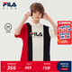 FILA【絲柔棉】斐樂兒童童裝上衣2025年秋季新款男大童短袖POLO衫 RD寶藍(lán)-NV 150