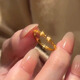 QMXD蝴蝶結(jié)戒指女新款小眾仿沙金久不掉色高級(jí)感食指戒復(fù)古甜美指環(huán) 甜美蝴蝶結(jié)戒指 開口