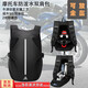 COSMICKISS頭盔包全盔騎行包摩托車(chē)頭盔包防水可放全盔雙肩包大容量3M反光 黑色 30*20*50cm
