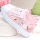 森用女童帆布鞋夏季6女孩鏤空透氣8休閑鞋中小學(xué)生13韓版大童板鞋15歲 粉色B060 網(wǎng)鞋 28