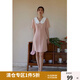 獨束【長短款】大碼女裝甜美減齡雙層領(lǐng)設(shè)計感顯瘦連衣裙夏季新款 櫻花粉-短款 L