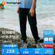 moodytiger兒童褲子防曬拒水25年夏季新品男童長(zhǎng)褲寬松百搭女童戶外運(yùn)動(dòng)褲 炭黑色 140 cm