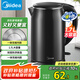 美的（Midea）電熱水壺開水壺1.7L大容量0涂層燒水壺304不銹鋼雙層防燙無縫內(nèi)膽快速燒水 MK-SH17M301C