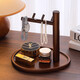赟婭中古風(fēng)鑰匙收納玄關(guān)裝飾品擺件入戶(hù)進(jìn)門(mén)口鞋柜置物架喬遷新居禮物 圓盤(pán)款鑰匙收納架【胡桃色】