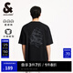 杰克·瓊斯（JACK&JONES）男裝25年短袖T恤男士夏季重磅純棉潮流寬松oversized半袖航海系列 E40黑色 常規(guī) 寬松版，卡碼拍小 M