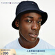 TOMMY HILFIGER男裝純棉潮流休閑簡約百搭小繡標遮陽盆帽漁夫帽AM0AM07344 藏青色DW5 均碼 （頭圍58cm）