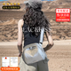 BLACKKISS旅行小挎包銀色女包夏天斜挎包貝殼包運(yùn)動(dòng)小背包包女士休閑包胸包 銀色（可胸包腰包）（優(yōu)質(zhì)版）