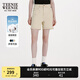 Teenie Weenie小熊牛仔褲2025春夏季薄款寬松復(fù)古高腰短褲休閑直筒褲 淺卡其色 M