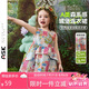 ASK JUNIOR森系嬰幼裙子純棉夏兒童油畫連衣裙無袖背心裙女童公主裙 100