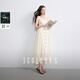 三彩【萊賽爾】2025夏季新款連衣裙背心裙A字裙長(cháng)裙大擺法式氣質(zhì)S 米白色 M 160/84A