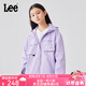 Lee兒童沖鋒衣2025秋季男女童休閑簡約百搭中大童兒童三防沖鋒衣外套 紫色 110 cm