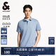 杰克·瓊斯（JACK&JONES）男裝polo衫時(shí)尚百搭上午休閑日常刺繡涼感翻領(lǐng)短袖上衣225206018 E39水洗藍(lán) 常規(guī) M （175）