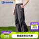 FILAFUSION斐樂潮牌梭織長褲女2025夏季時尚休閑寬松運動褲