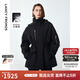 朗姿霍爾多巴吉白鵝絨工裝風(fēng)修身羽絨服短款羽絨外套冬季新款 黑色 M