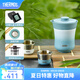 膳魔師（THERMOS）茶旅套裝戶外露營(yíng)旅行茶具便攜辦公保溫茶壺茶杯畢業(yè)禮物TCMU 【升級(jí)涂層內(nèi)膽】豆青