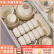 年藍(lán)碗盤套裝2025新款家用輕奢感顏值碗盤碗具碗筷奶油風(fēng)喬遷餐具 10人食42件+砂鍋【禮盒裝】 破損包賠