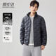 雪中飛2025秋冬季新款90鴨絨新國標輕薄立領(lǐng)羽絨服男女同款保暖短款外套 灰色 L