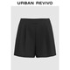 UR2025秋季新款女裝通勤氣質(zhì)風(fēng)百搭純色寬松短褲UWG650067