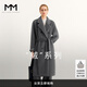 麥檬MM1OOALPACA羊駝蘇力長(zhǎng)毛 皮草感經(jīng)典1018O1大衣毛呢外套 巖石灰5F8970682 155/80A/S（100-115斤）