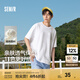 森馬（Semir）短袖T恤男純色打底衫修身25夏新款內(nèi)搭上衣簡(jiǎn)約百搭t恤男士 [店鋪TOP1純棉款]漂白10007 XL